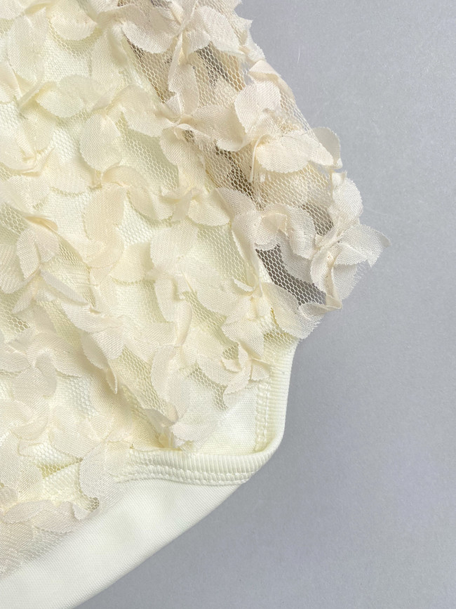 Нарядное боди-платье, айвори, Ажурная клетка Нарядное боди-платье, айвори, Ажурная клетка