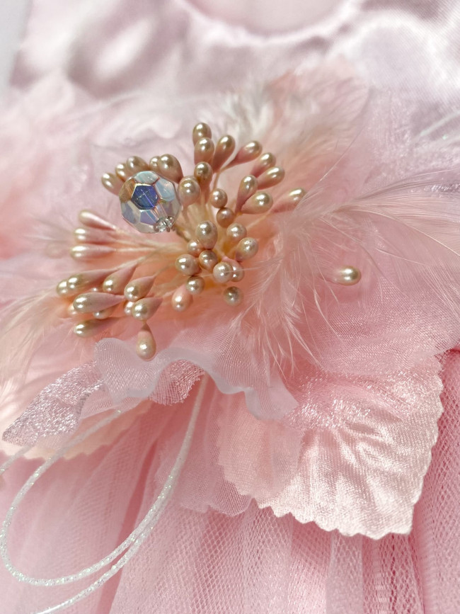 Нарядный комплект для девочки: комбинезон с платьем, розовый, Мадемуазель Нарядный комплект для девочки: комбинезон с платьем, розовый, Мадемуазель