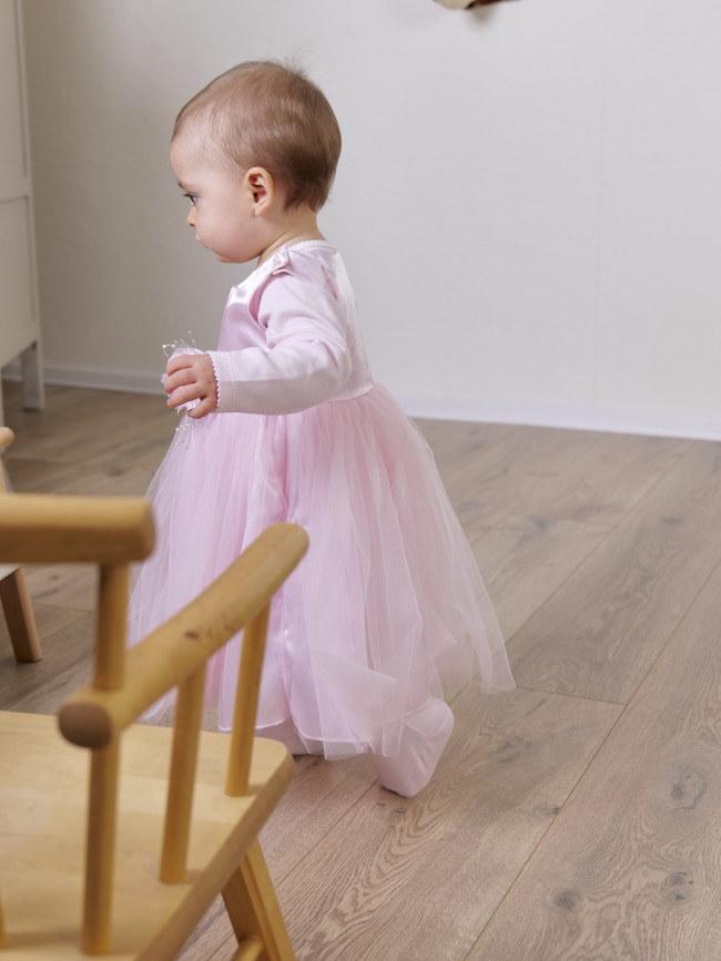 Нарядный комплект для девочки: комбинезон с платьем, розовый, Мадемуазель Нарядный комплект для девочки: комбинезон с платьем, розовый, Мадемуазель