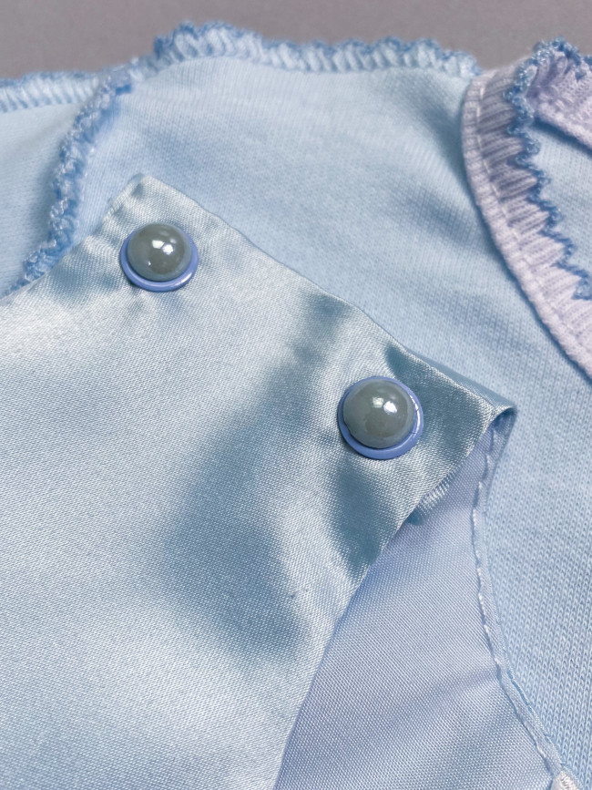 Нарядный комплект для девочки: комбинезон с платьем, голубой, Мадемуазель Нарядный комплект для девочки: комбинезон с платьем, голубой, Мадемуазель