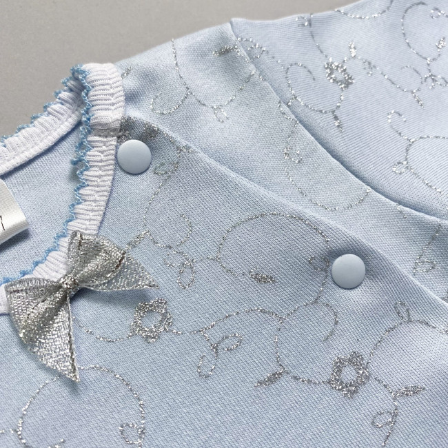 Нарядное боди-платье для девочки, голубое, Небесное сияние-1