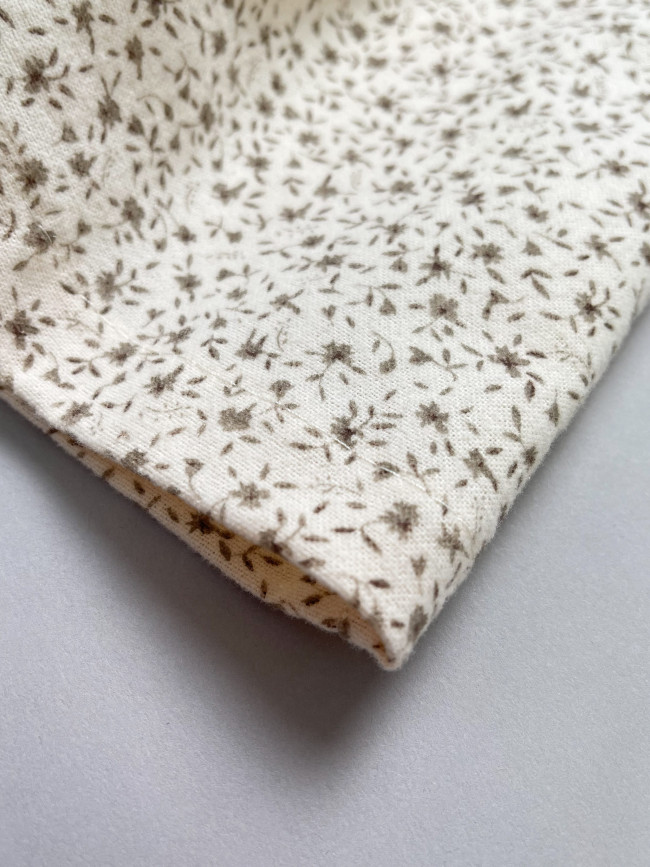 Платье для девочки с длинным рукавом, Листик, молочное с бантом для волос