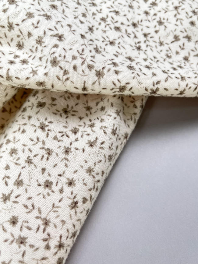 Платье для девочки с длинным рукавом, Листик, молочное с бантом для волос