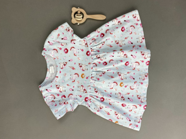 Платье с коротким рукавом, Единороги