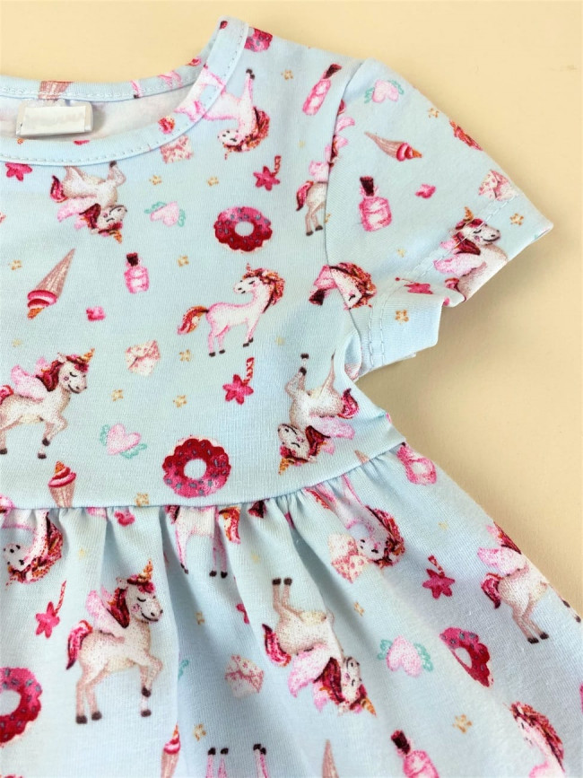 Платье с коротким рукавом, Единороги