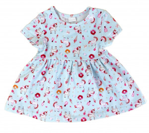 Платье с коротким рукавом, Единороги Платье с коротким рукавом, Единороги