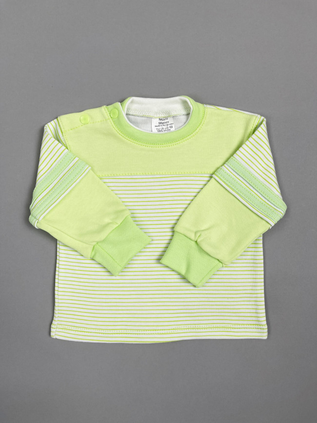Кофта детская, зеленая, Полоска