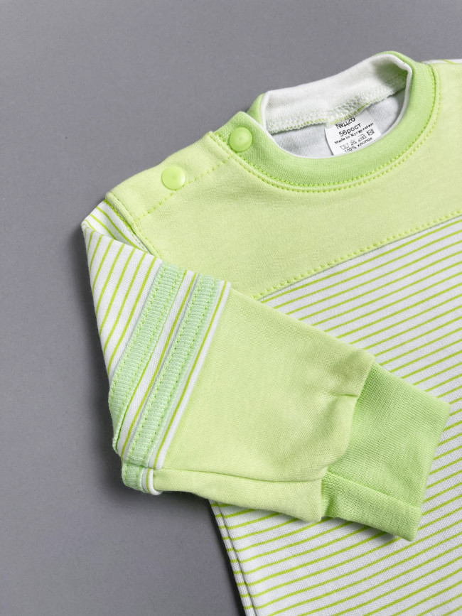 Кофта детская, зеленая, Полоска
