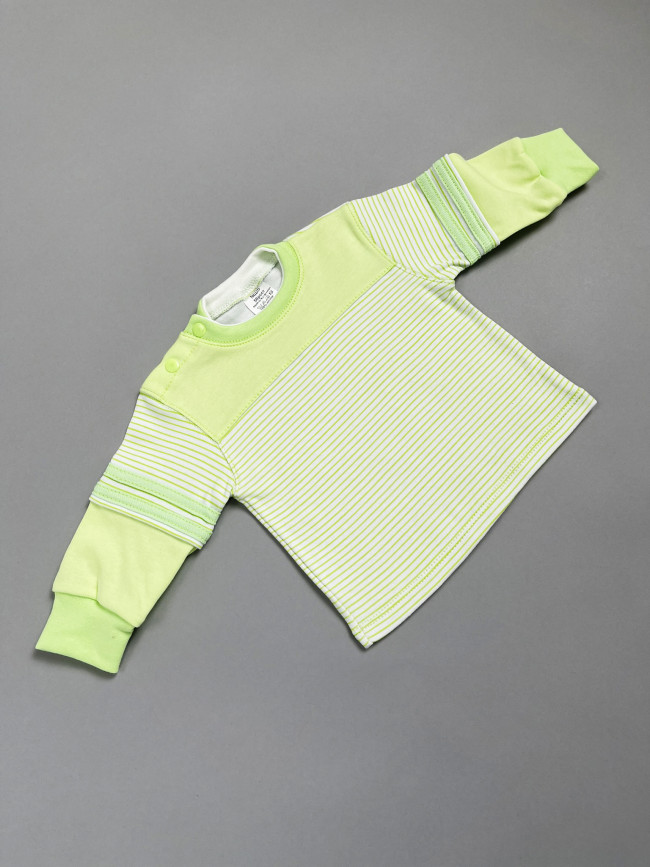 Кофта детская, зеленая, Полоска