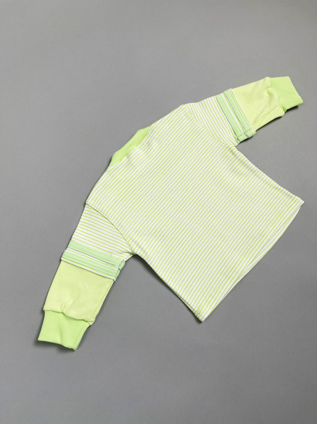 Кофта детская, зеленая, Полоска