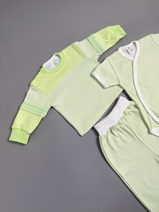 Кофта детская, зеленая, Полоска