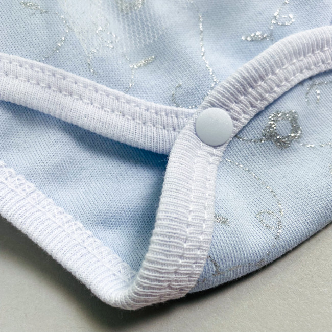 Нарядное боди-платье для девочки, голубое, Небесное сияние-2 Нарядное боди-платье для девочки, голубое, Небесное сияние-2