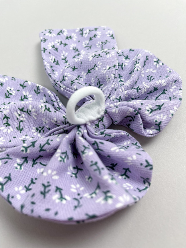 Платье для девочки с длинным рукавом, Василек с бантом для волос