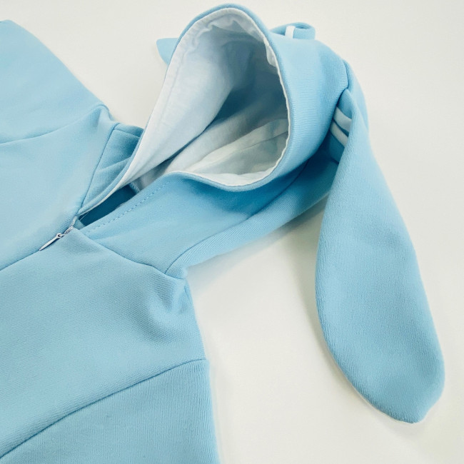 Комбинезон утепленный с ушками, голубой, Зайка Комбинезон утепленный с ушками, голубой, Зайка