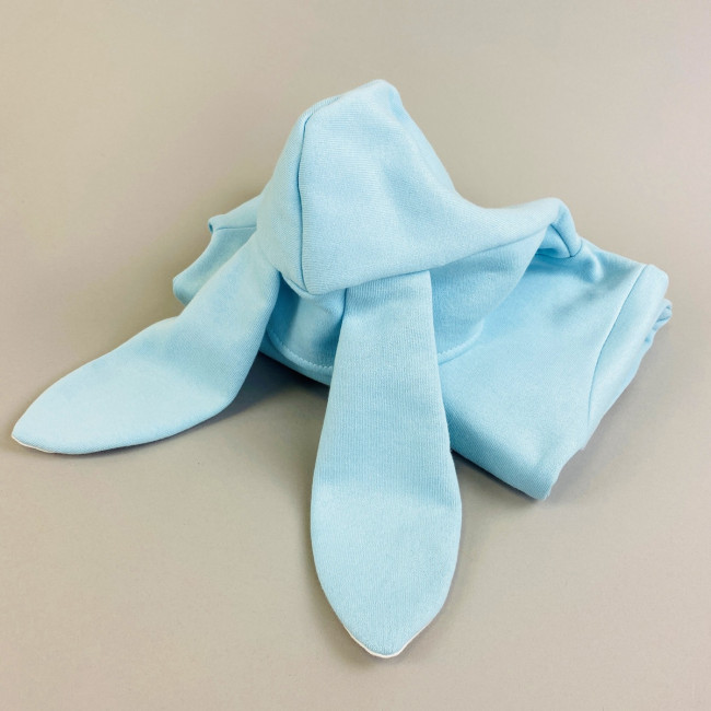 Комбинезон утепленный с ушками, голубой, Зайка Комбинезон утепленный с ушками, голубой, Зайка