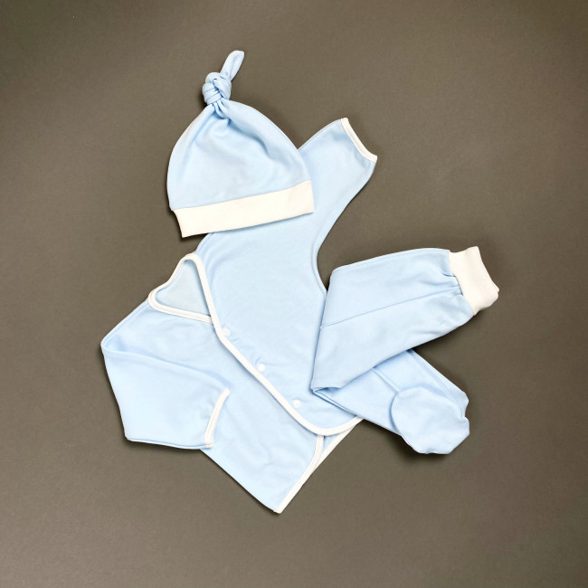 Шапочка детская, голубая, Базовая коллекция