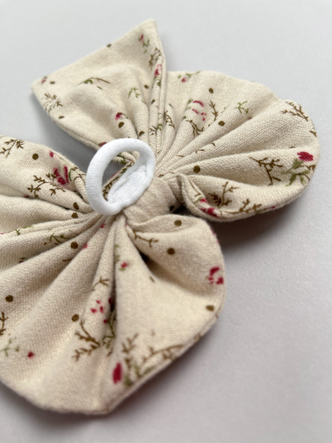 Платье для девочки с длинным рукавом,  Букет, бежевое с бантом для волос