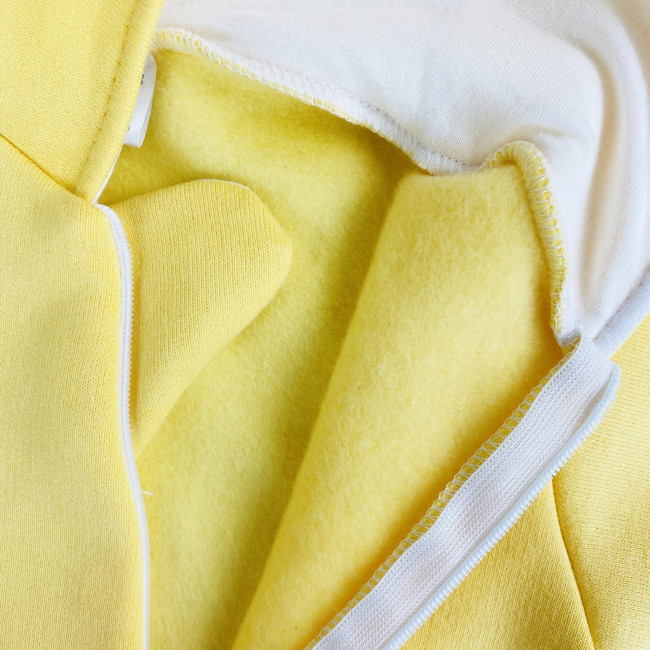 Комбинезон утепленный с ушками, желтый, Зайка