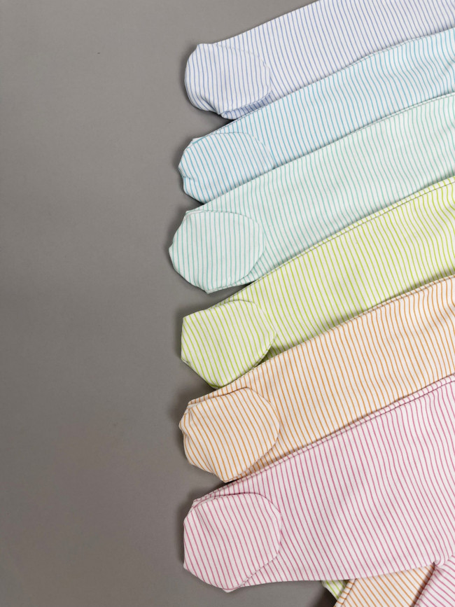 Ползунки детские, розовые, Полоска