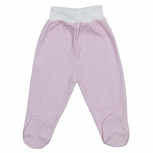Ползунки детские, розовые, Полоска
