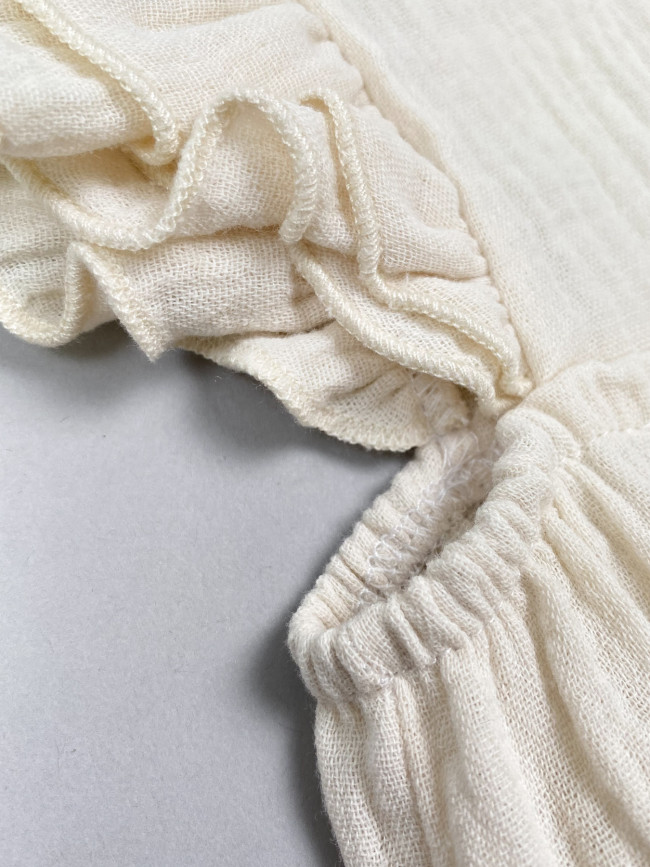 Боди с коротким рукавом крылышком, бежевое, Прованс Боди с коротким рукавом крылышком, бежевое, Прованс