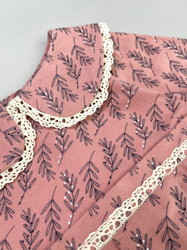 Платье для девочки с длинным рукавом, Карамель с бантом для волос