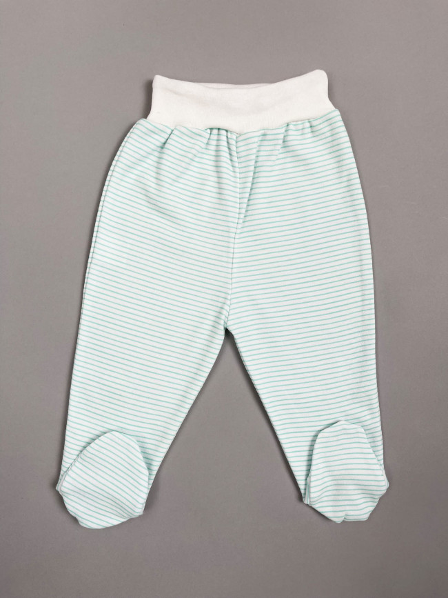 Ползунки детские, мятные, Полоска