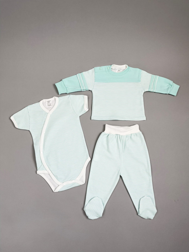 Ползунки детские, мятные, Полоска