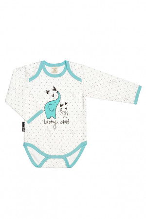 Боди с длинным рукавом, Слоны, коллекция Зоопарк