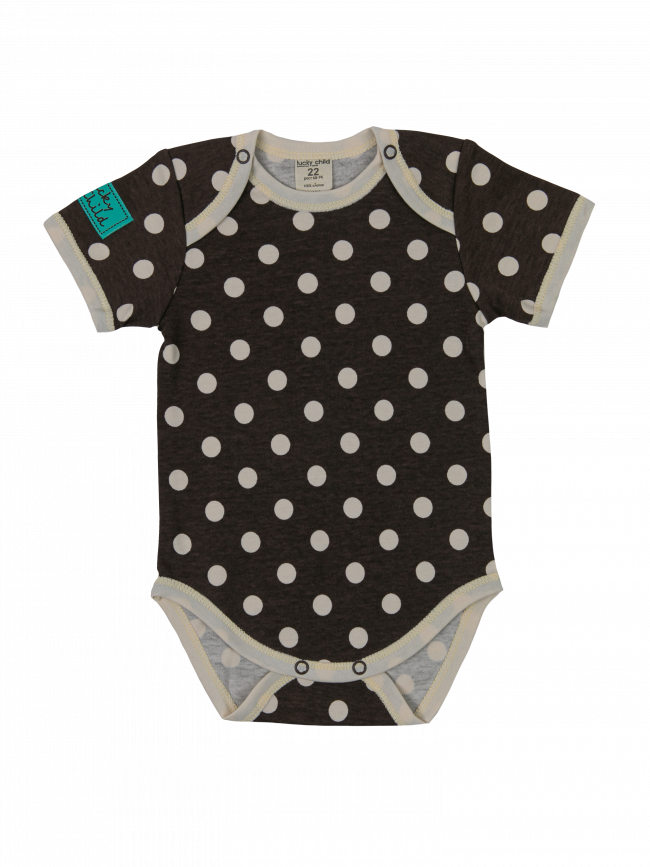 Боди с коротким рукавом, Улитка в горошек