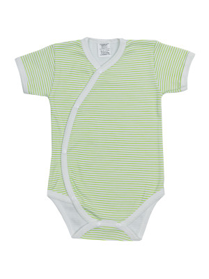 Боди с коротким рукавом, зеленое, Полоска Боди с коротким рукавом, зеленое, Полоска