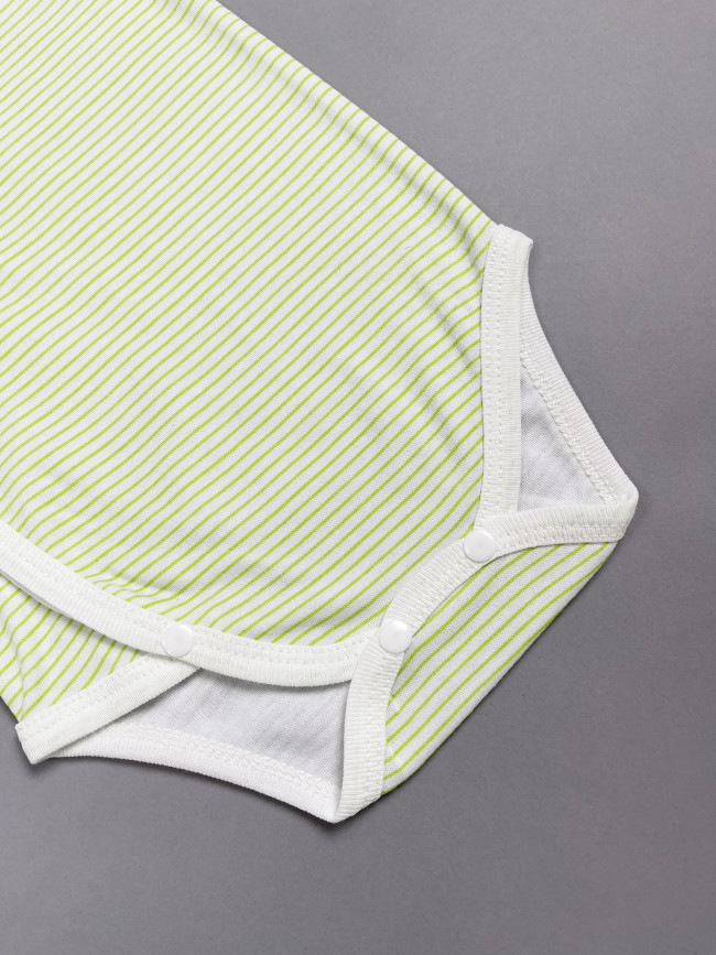 Боди с коротким рукавом, зеленое, Полоска