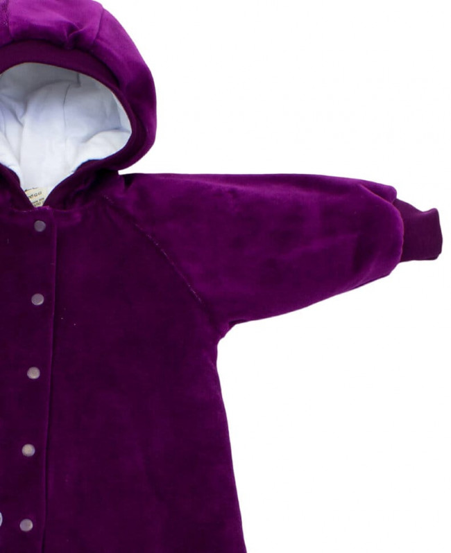 Комбинезон на синтепоне, фиолетовый, Велюр