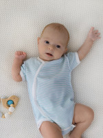 Боди с коротким рукавом, мятное, Полоска