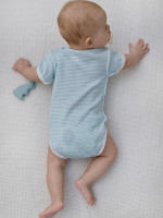 Боди с коротким рукавом, мятное, Полоска