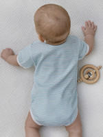 Боди с коротким рукавом, мятное, Полоска