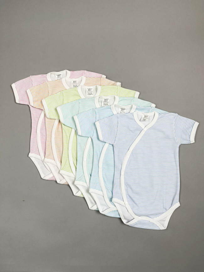 Боди с коротким рукавом, мятное, Полоска