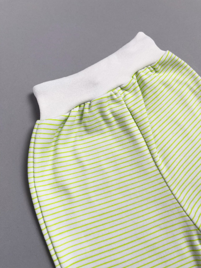 Комплект детский, зеленый, Полоска