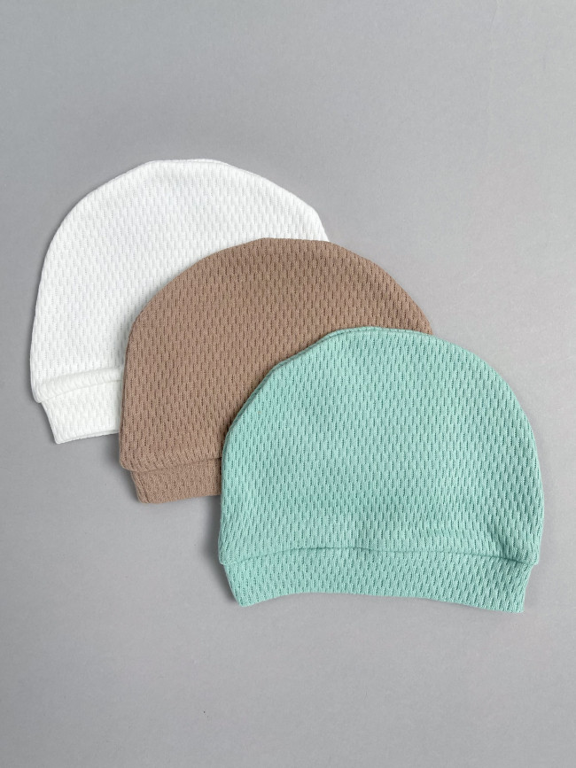 Комплект детских шапочек, Вафелька, 3 шт