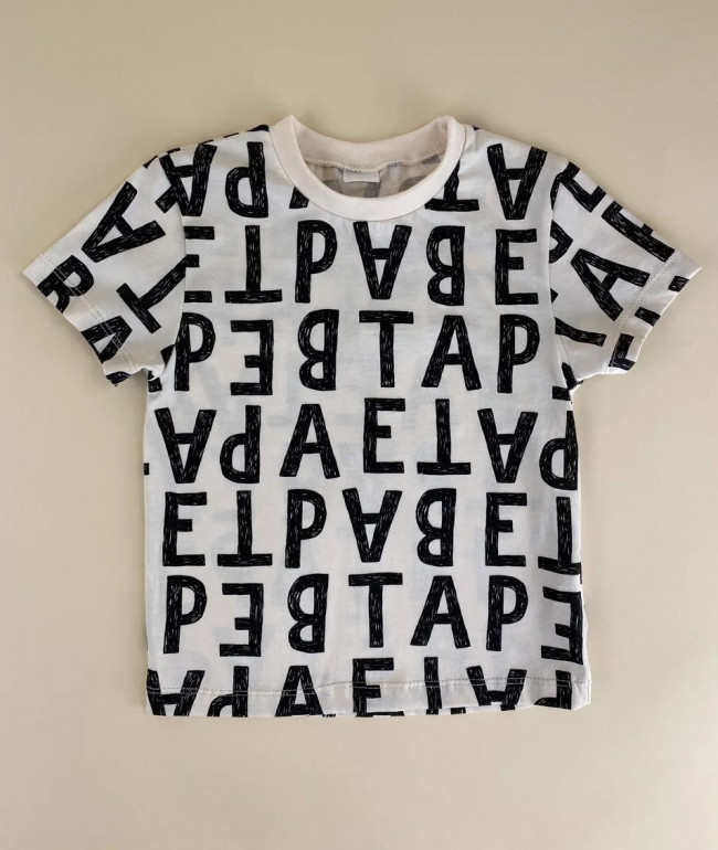 Футболка, Алфавит