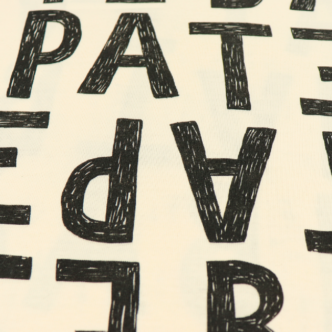 Футболка, Алфавит