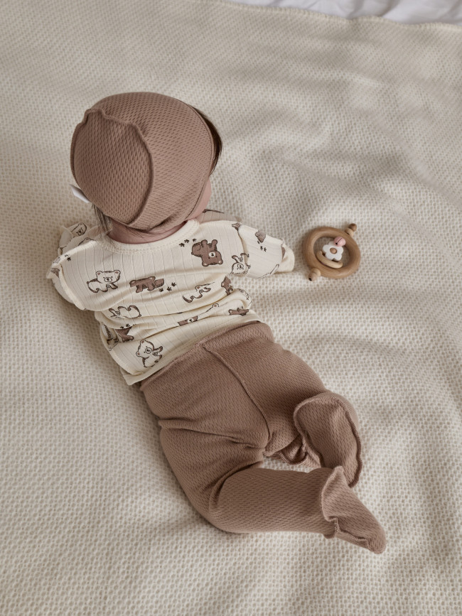 Комплект детских чепчиков, Вафелька, 3 шт