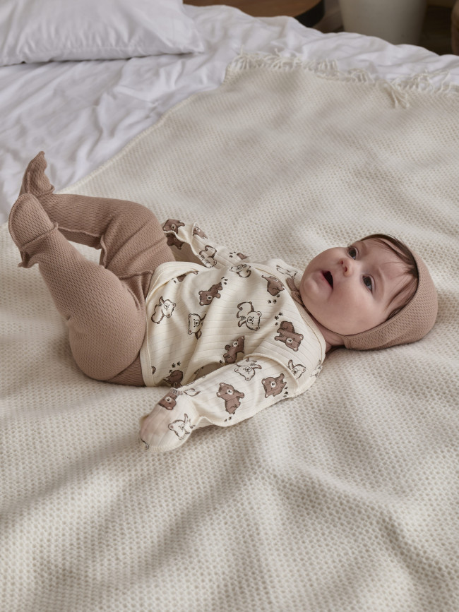 Комплект детских чепчиков, Вафелька, 3 шт