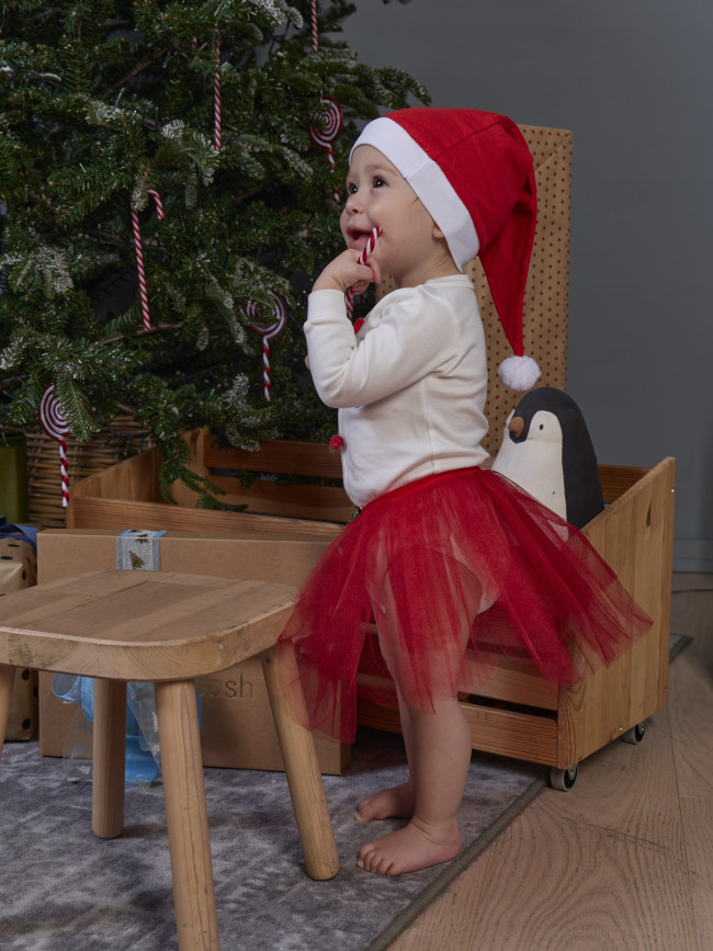 Боди с юбкой, Эльфы, красное Боди с юбкой, Эльфы, красное