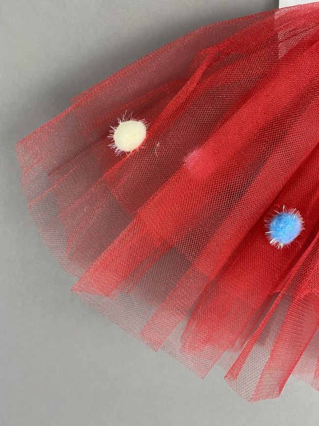 Боди с юбкой, Эльфы, красное Боди с юбкой, Эльфы, красное