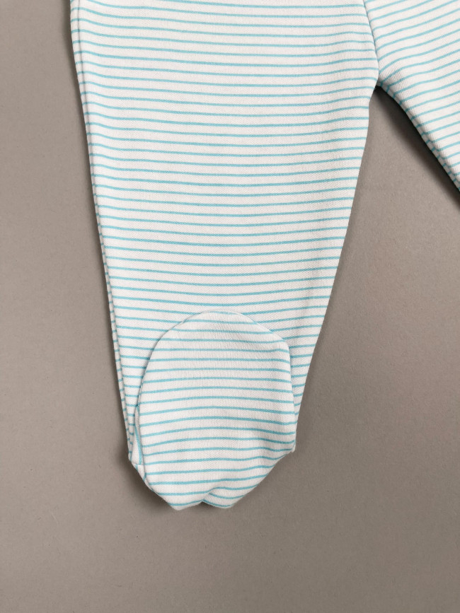 Ползунки детские, бирюзовые, Полоска