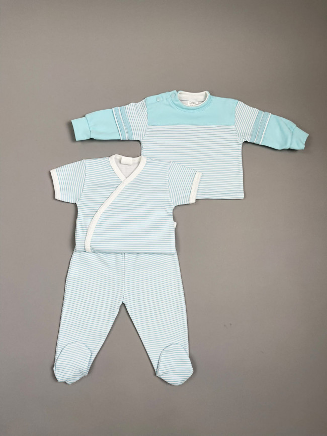 Ползунки детские, бирюзовые, Полоска