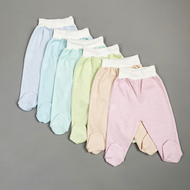 Ползунки детские, бирюзовые, Полоска