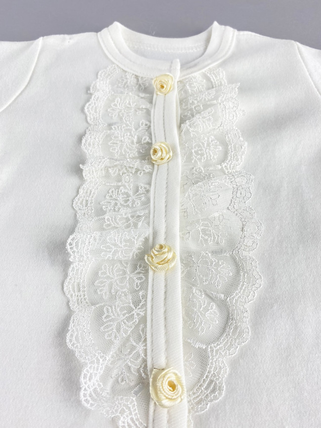 Комбинезон с шапкой, молочный