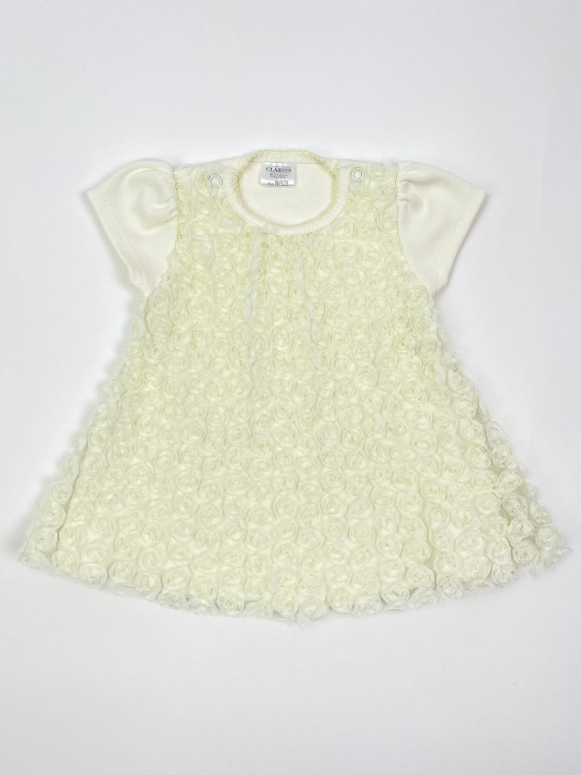 Нарядное детское платье, желтое, Цветочная фантазия Нарядное детское платье, желтое, Цветочная фантазия